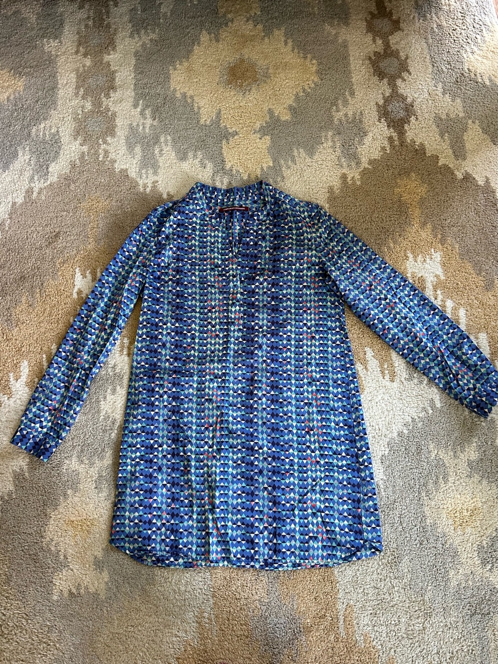 Comptoir des Cotonniers Geometric Print Tunic Style Blouse Sz 38 EUC!